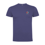 Kid's short-sleeve cotton t-shirt, jersey knit, 165 g/m2, Roly denim blue colour