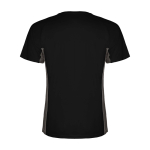 Children's two-tone polyester sports t-shirt, 140 g/m2, Roly black colour