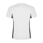 Children's two-tone polyester sports t-shirt, 140 g/m2, Roly white colour