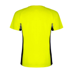 Children's two-tone polyester sports t-shirt, 140 g/m2, Roly yellow colour