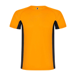 Children's two-tone polyester sports t-shirt, 140 g/m2, Roly orange colour