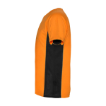 Children's two-tone polyester sports t-shirt, 140 g/m2, Roly orange colour
