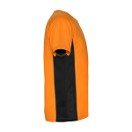 Children's two-tone polyester sports t-shirt, 140 g/m2, Roly orange colour