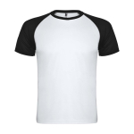 Kids’ two-tone sports T-shirt,140 g/m2, Roly Indianapolis black colour