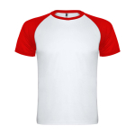 Kids’ two-tone sports T-shirt,140 g/m2, Roly Indianapolis red colour