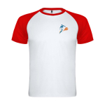 Kids’ two-tone sports T-shirt,140 g/m2, Roly Indianapolis red colour