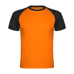 Kids’ two-tone sports T-shirt,140 g/m2, Roly Indianapolis orange colour