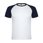 Kids’ two-tone sports T-shirt,140 g/m2, Roly Indianapolis navy-blue colour