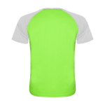 Kids’ two-tone sports T-shirt,140 g/m2, Roly Indianapolis neon green colour