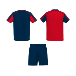 Unisex polyester sports set with 2 T-shirts, 140 g/m2, Roly red colour