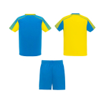 Unisex polyester sports set with 2 T-shirts, 140 g/m2, Roly yellow colour