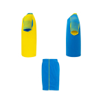 Unisex polyester sports set with 2 T-shirts, 140 g/m2, Roly yellow colour