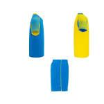 Unisex polyester sports set with 2 T-shirts, 140 g/m2, Roly yellow colour