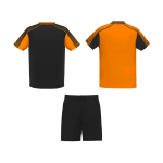Unisex polyester sports set with 2 T-shirts, 140 g/m2, Roly orange colour