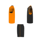 Unisex polyester sports set with 2 T-shirts, 140 g/m2, Roly orange colour