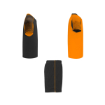Unisex polyester sports set with 2 T-shirts, 140 g/m2, Roly orange colour