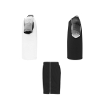 Unisex polyester sports set with 2 T-shirts, 140 g/m2, Roly white/black colour