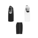 Unisex polyester sports set with 2 T-shirts, 140 g/m2, Roly white/black colour