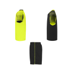 Unisex polyester sports set with 2 T-shirts, 140 g/m2, Roly neon yellow colour