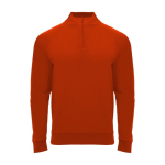 Polyester half-zip sports sweater, 200 g/m², Roly red colour