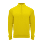 Polyester half-zip sports sweater, 200 g/m², Roly yellow colour