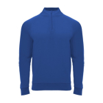 Polyester half-zip sports sweater, 200 g/m², Roly royal blue colour
