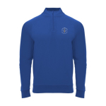 Polyester half-zip sports sweater, 200 g/m², Roly royal blue colour