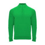 Polyester half-zip sports sweater, 200 g/m², Roly lime colour