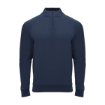 Polyester half-zip sports sweater, 200 g/m², Roly navy-blue colour