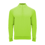 Polyester half-zip sports sweater, 200 g/m², Roly neon green colour