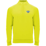 Promotional polyester half-zip sports sweater, 200 g/m², Roly screen printing view
