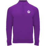 Promotional polyester half-zip sports sweater, 200 g/m², Roly screen printing view