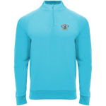 Promotional polyester half-zip sports sweater, 200 g/m², Roly screen printing view