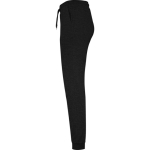 Women's cotton and polyester sports trousers, 280 g/m², Roly black colour side view