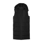 Roly women's hooded polyester padded thermal gilet black colour