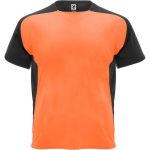 Unisex short-sleeve sports polyester t-shirt 140 g/m², Roly orange colour