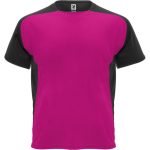 Unisex short-sleeve sports polyester t-shirt 140 g/m², Roly pink colour