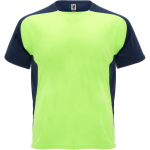 Unisex short-sleeve sports polyester t-shirt 140 g/m², Roly lime colour