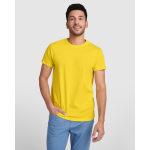 Men's cotton short-sleeved t-shirt, 165 g/m², Roly yellow colour