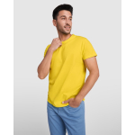 Men's cotton short-sleeved t-shirt, 165 g/m², Roly yellow colour