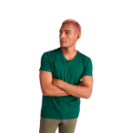 Men's V-neck cotton short-sleeved t-shirt, 155 g/m², Roly black colour