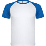 Unisex short-sleeve sports polyester t-shirt 140 g/m², Roly royal blue colour