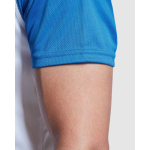 Unisex short-sleeve sports polyester t-shirt 140 g/m², Roly royal blue colour