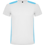 Unisex short-sleeve sports polyester t-shirt 130 g/m², Roly white colour