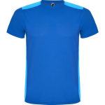 Unisex short-sleeve sports polyester t-shirt 130 g/m², Roly royal blue colour