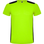 Unisex short-sleeve sports polyester t-shirt 130 g/m², Roly lime colour