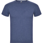 Men's heathered cotton and polyester t-shirt 150 g/m², Roly marbled blue colour