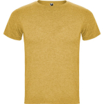 Men's heathered cotton and polyester t-shirt 150 g/m², Roly dark yellow colour