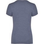 Women's heathered cotton and polyester t-shirt 150 g/m², Roly marbled blue colour