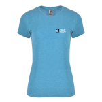 Women's heathered cotton and polyester t-shirt 150 g/m², Roly